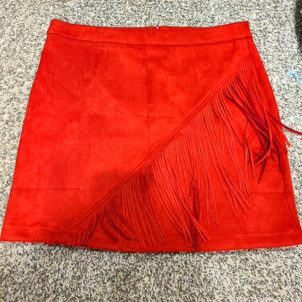 Fringe mini skirt